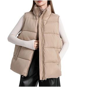 Tan Puffer Vest